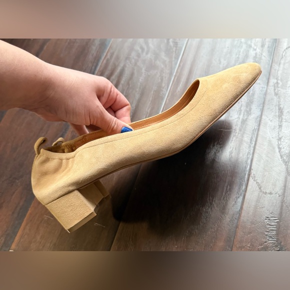 J Crew Women’s Anya Cream Suede Block Heels Size 12 - Picture 13 of 16